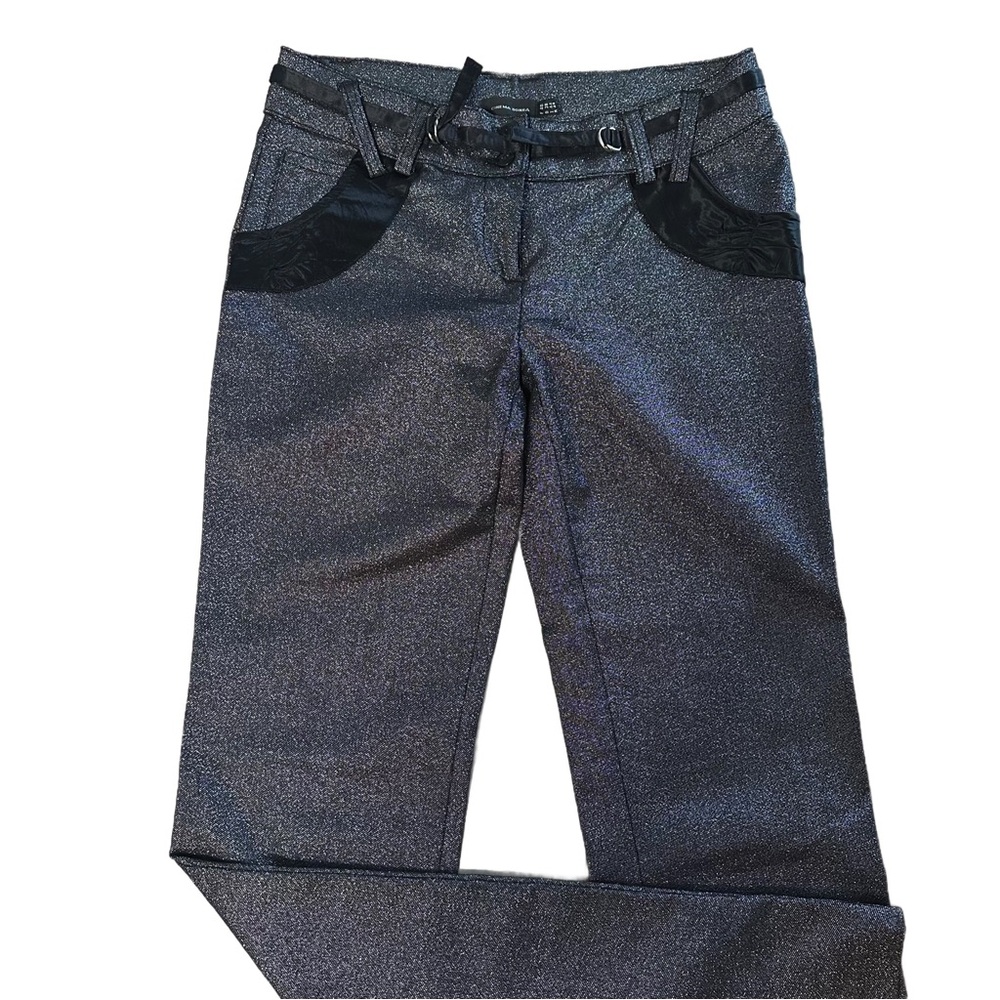 Y2K Metallic Silver Shimmer Pants – Low Rise Statement Trouser - Picture 10 of 15